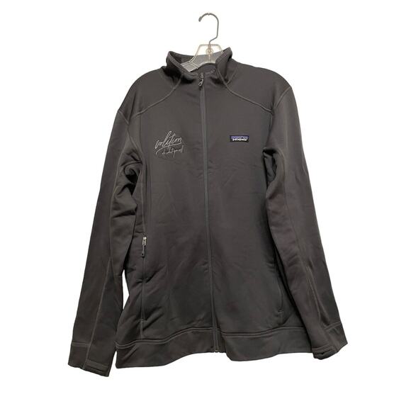 Patagonia Crosstrek Full Zip Jacket Men Size Large Gray Branded Scuba Zip Pocket - Picture 1 of 7